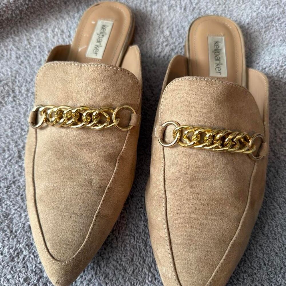 Women's Tan and Cream Mules